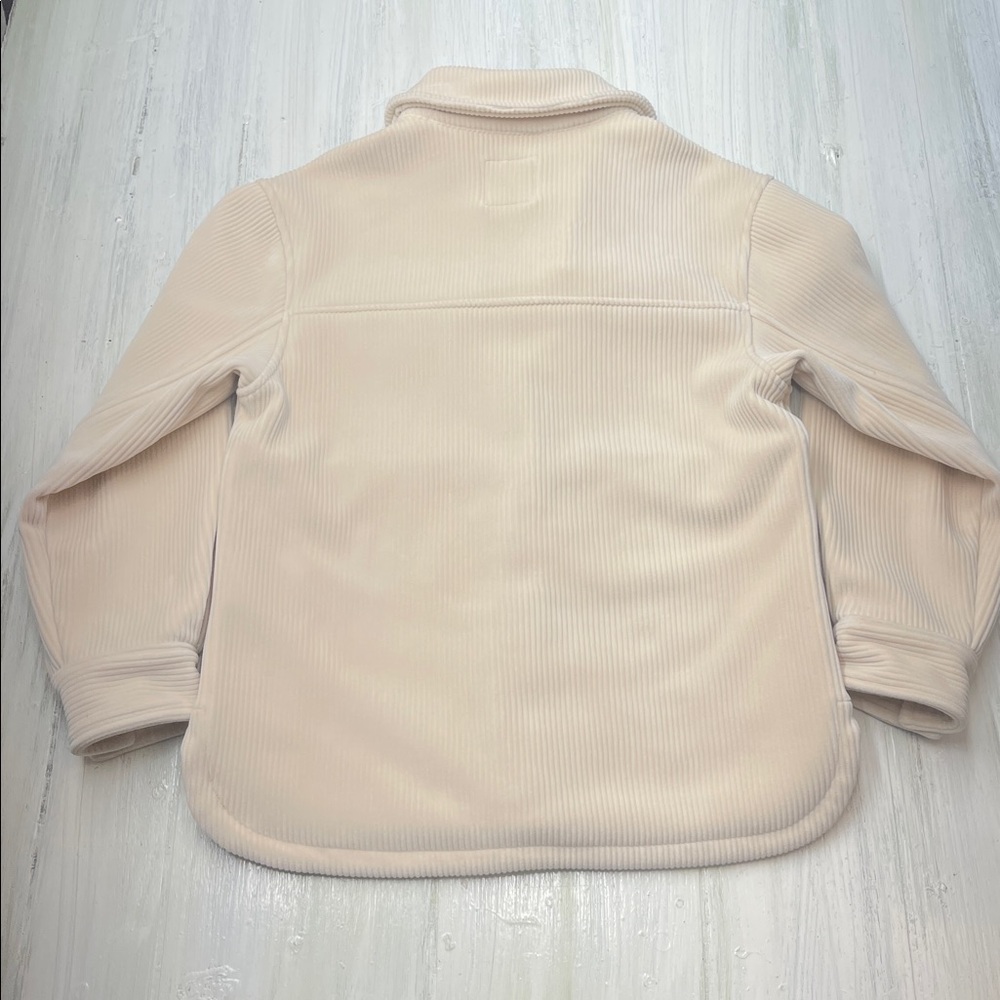 Abercrombie & Fitch Cozy Corduroy Cream Fleece Shacket Jacket Sz S - Picture 10 of 14